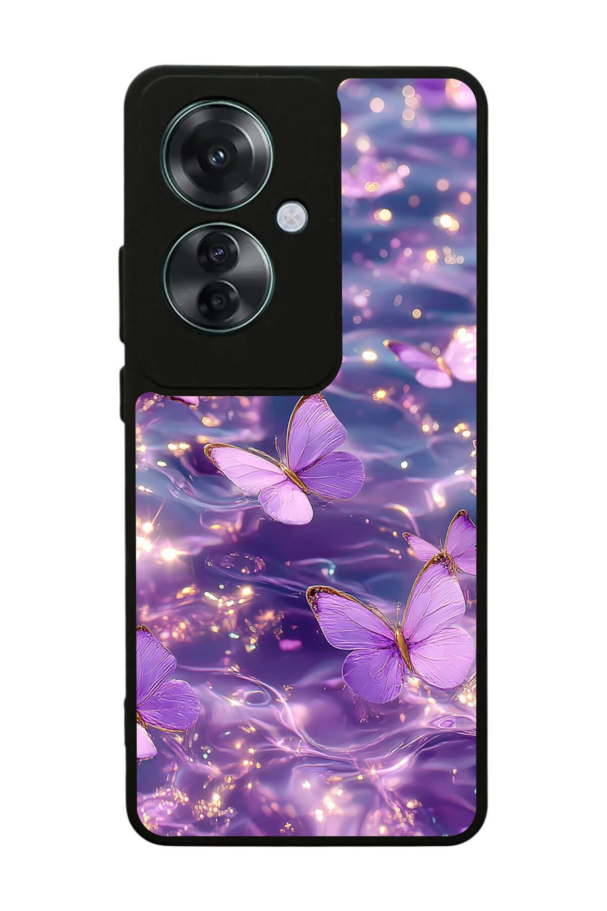 Oppo Reno 11F Uyumlu Kelebek Tasarımlı Glossy Premium Kılıf