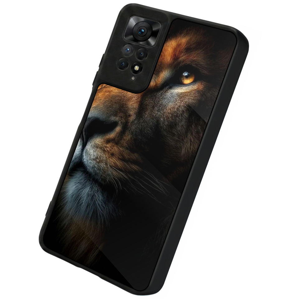 Xiaomi Redmi Note 12 Pro Uyumlu Aslan Tasarımlı Glossy Premium Kılıf