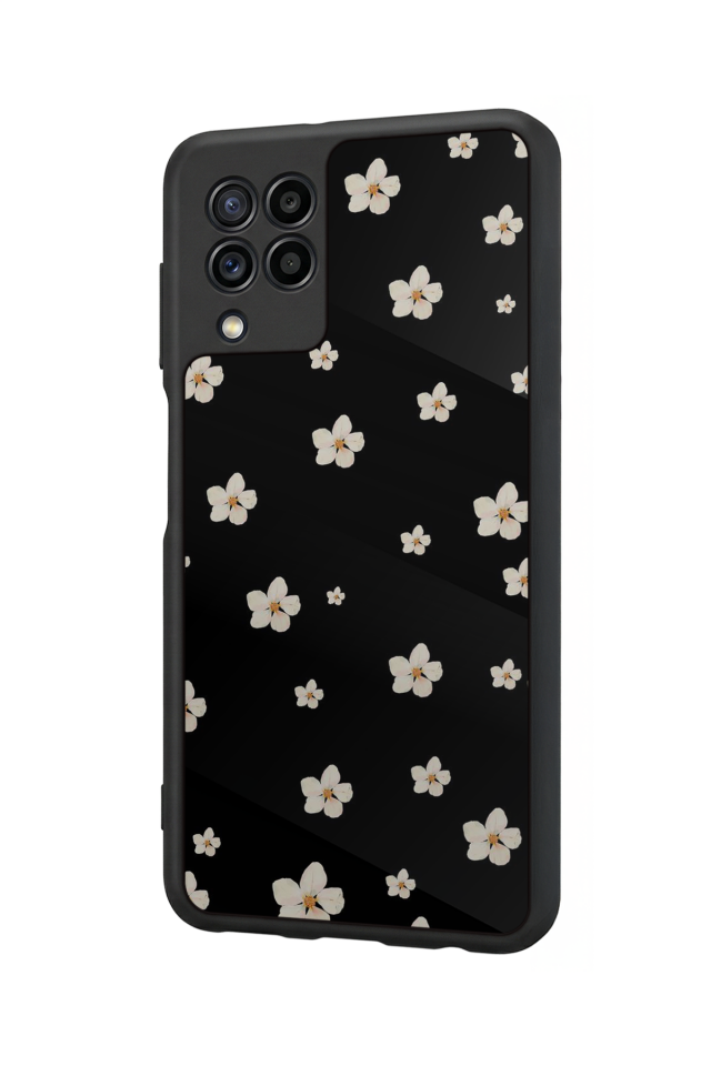 Samsung Galaxy M32 Uyumlu Cicek Tasarımlı Glossy Premium Kılıf