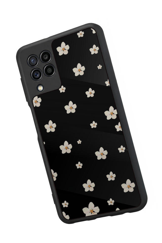 Samsung Galaxy M32 Uyumlu Cicek Tasarımlı Glossy Premium Kılıf