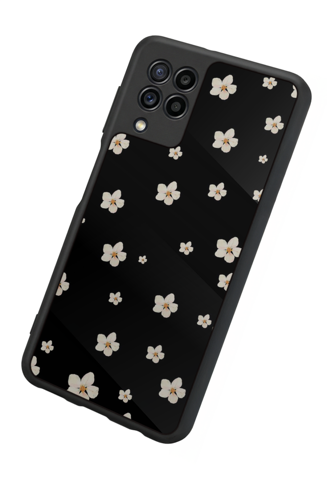 Samsung Galaxy M32 Uyumlu Cicek Tasarımlı Glossy Premium Kılıf