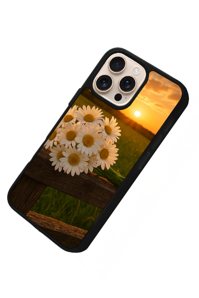 iPhone 15 Pro Max Uyumlu Cicek Tasarımlı Glossy Premium Kılıf