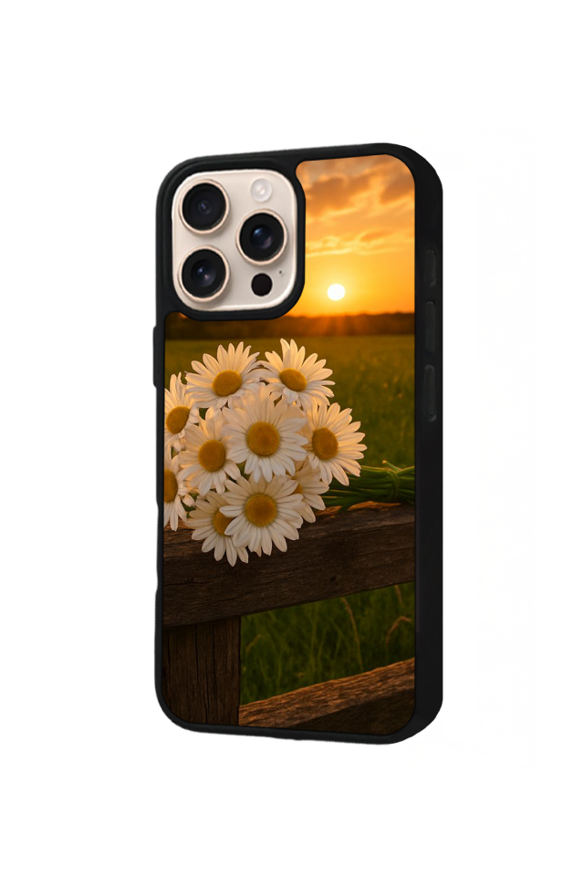 iPhone 15 Pro Max Uyumlu Cicek Tasarımlı Glossy Premium Kılıf