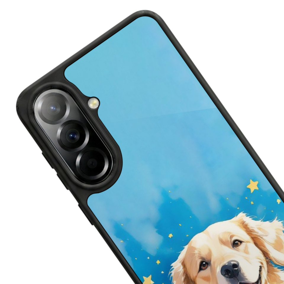 Samsung Galaxy A57 Uyumlu Golden Kopek Tasarımlı Glossy Premium Kılıf