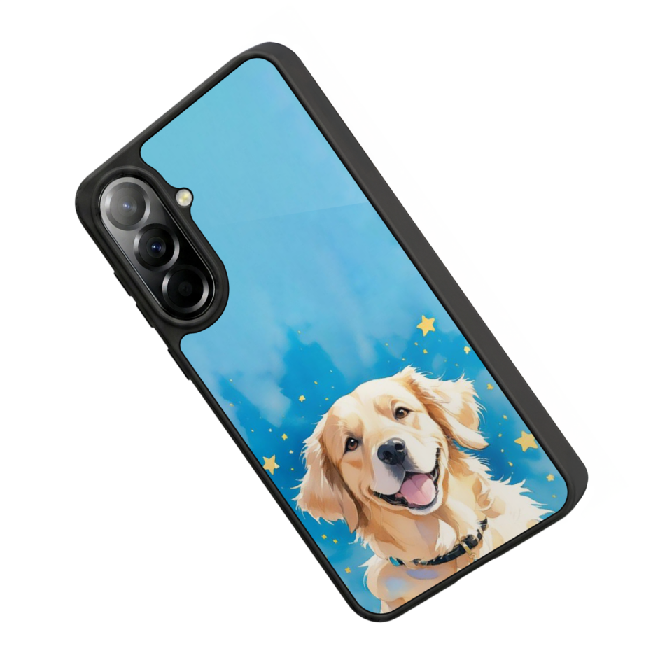 Samsung Galaxy A57 Uyumlu Golden Kopek Tasarımlı Glossy Premium Kılıf