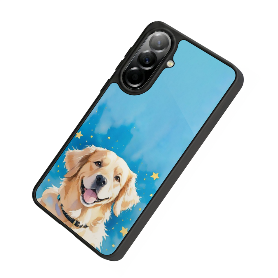 Samsung Galaxy A57 Uyumlu Golden Kopek Tasarımlı Glossy Premium Kılıf