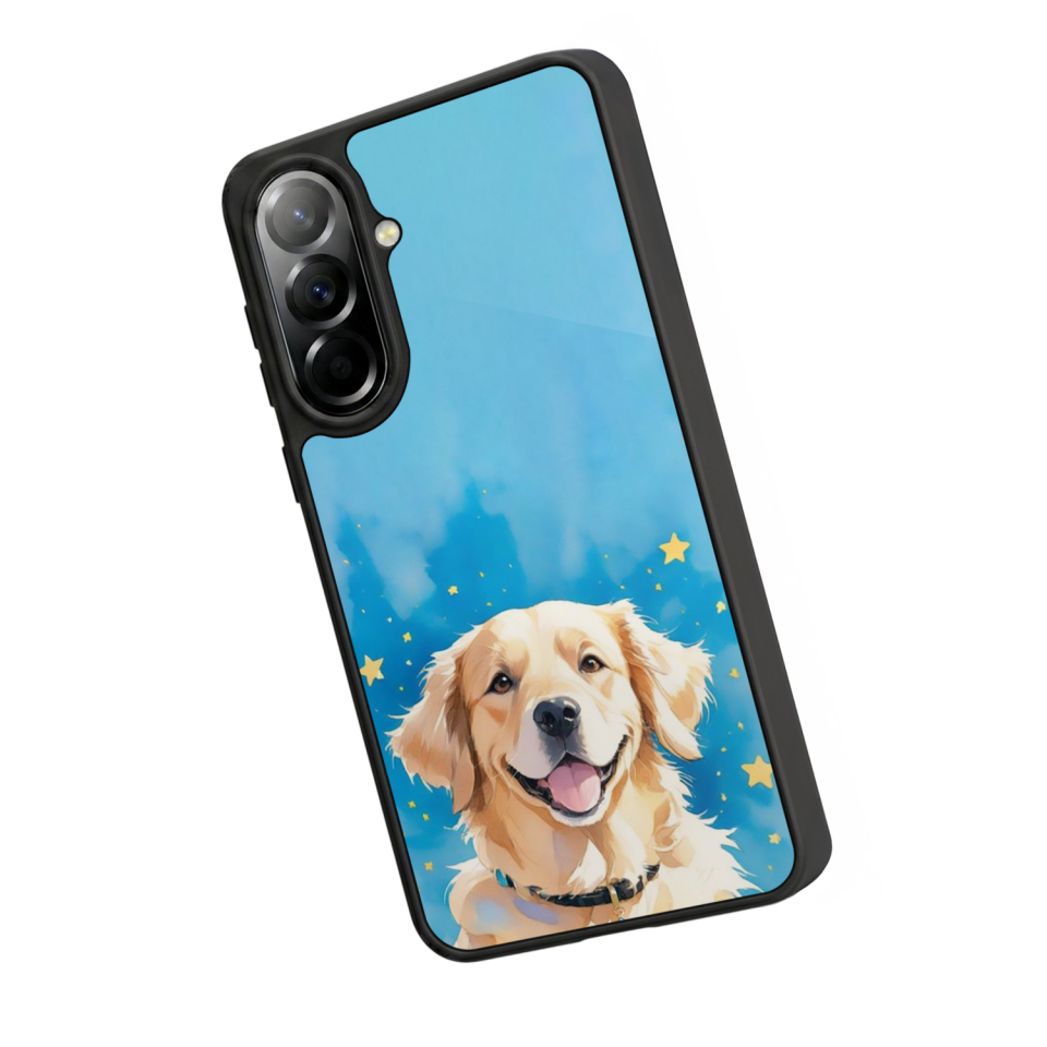 Samsung Galaxy A57 Uyumlu Golden Kopek Tasarımlı Glossy Premium Kılıf