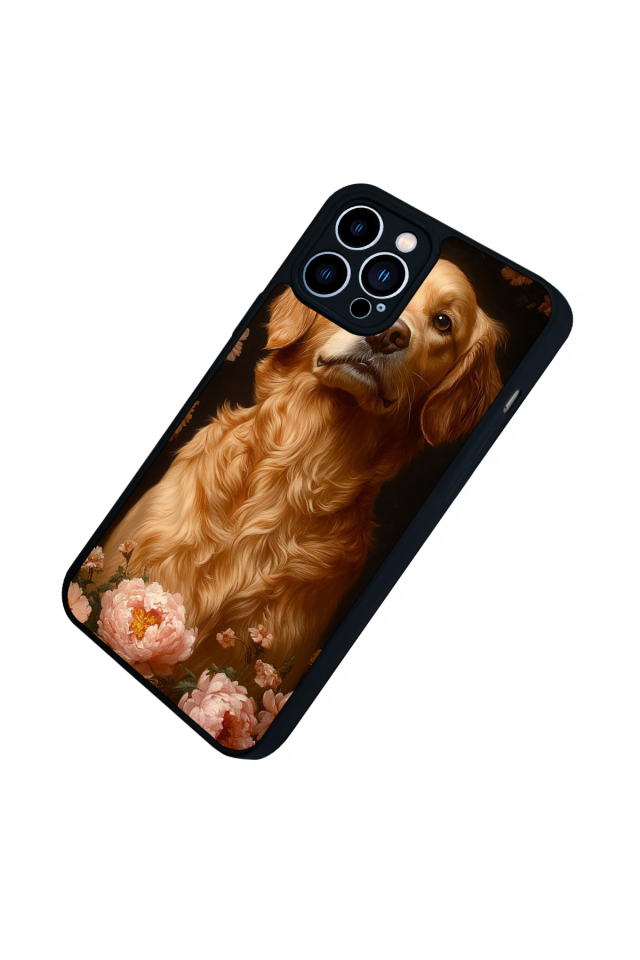 iPhone 12 Pro Max Uyumlu Golden Kopek Tasarımlı Glossy Premium Kılıf
