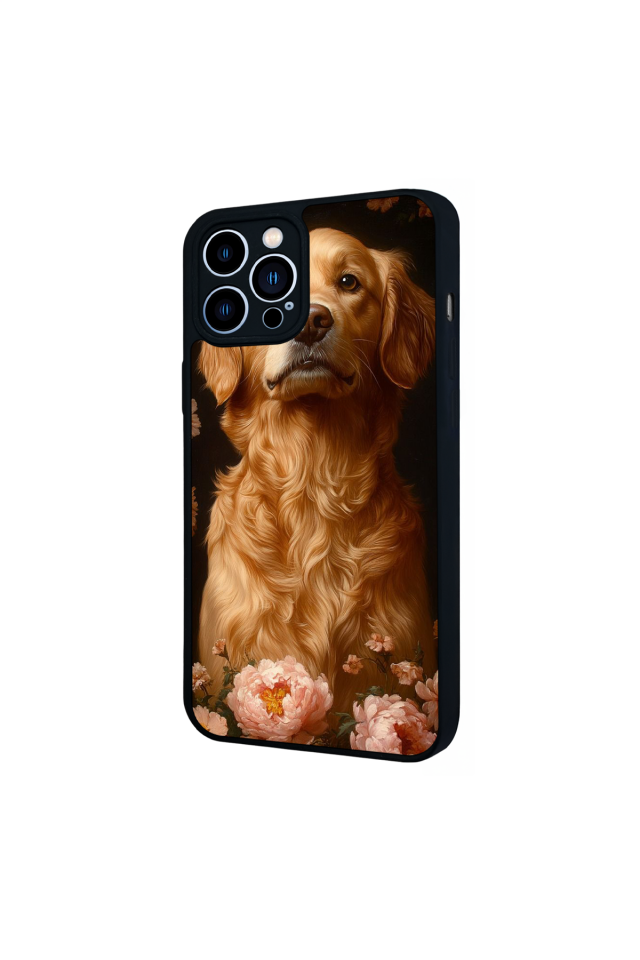 iPhone 12 Pro Max Uyumlu Golden Kopek Tasarımlı Glossy Premium Kılıf