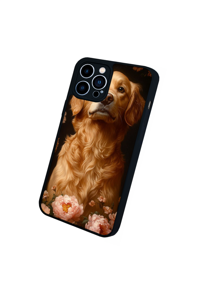 iPhone 12 Pro Max Uyumlu Golden Kopek Tasarımlı Glossy Premium Kılıf