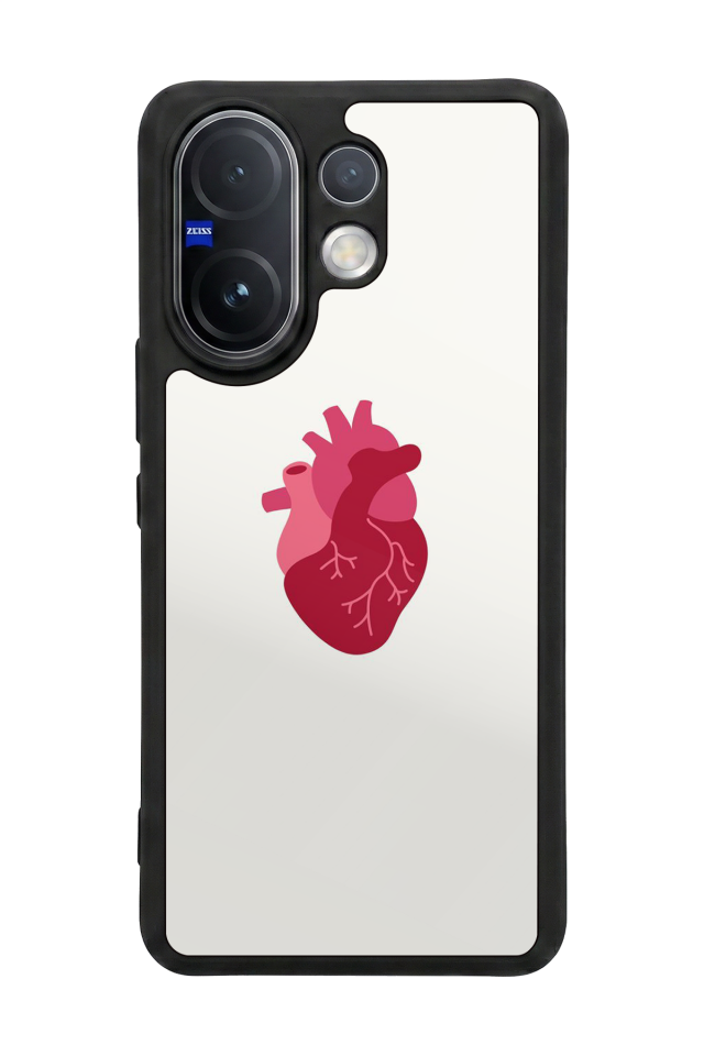 Vivo V60 Uyumlu Kalp Love Tasarımlı Glossy Premium Kılıf