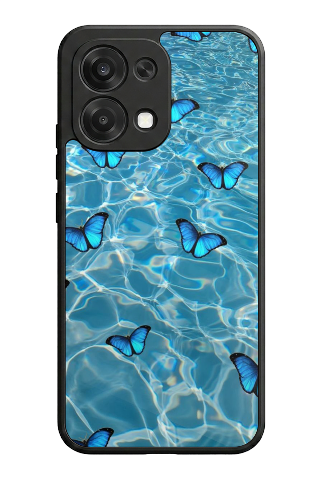 Oppo A6 Pro Uyumlu Kelebek Tasarımlı Glossy Premium Kılıf