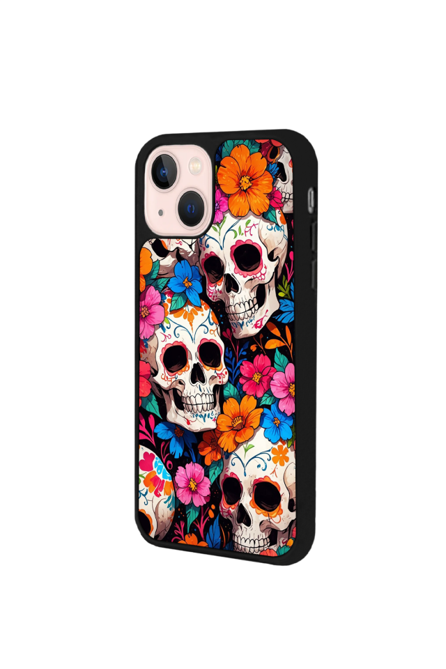 iPhone 13/14 Uyumlu KuruKafa Tasarımlı Glossy Premium Kılıf