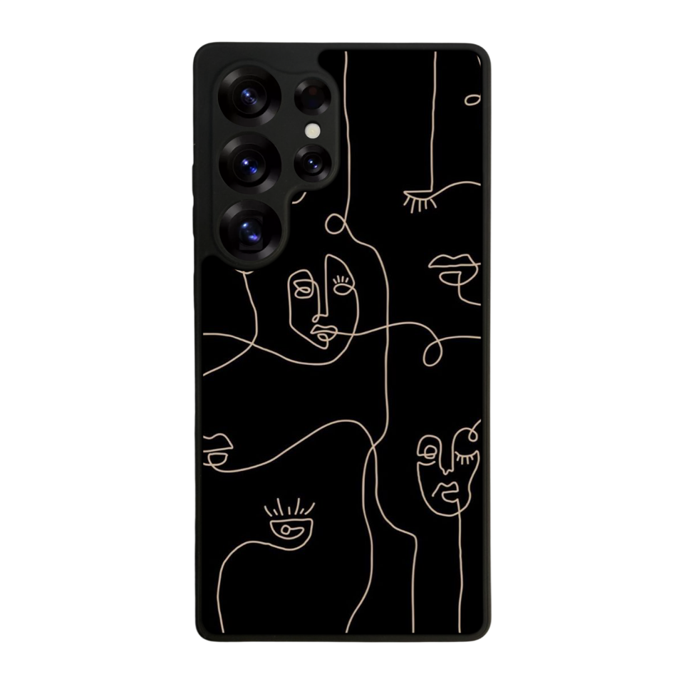 Samsung Galaxy S25 Ultra Uyumlu Line Art Tasarımlı Glossy Premium Kılıf