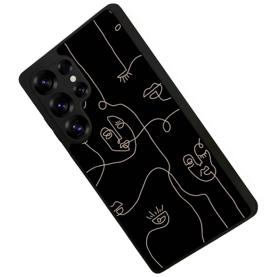 Samsung Galaxy S25 Ultra Uyumlu Line Art Tasarımlı Glossy Premium Kılıf