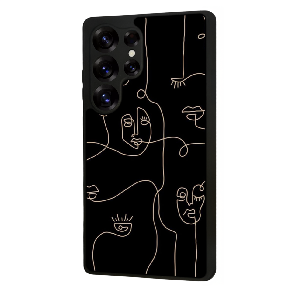 Samsung Galaxy S25 Ultra Uyumlu Line Art Tasarımlı Glossy Premium Kılıf