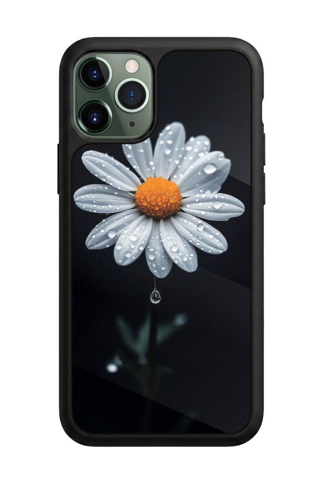 iPhone 11 Pro Uyumlu Papatya Tasarımlı Glossy Premium Kılıf