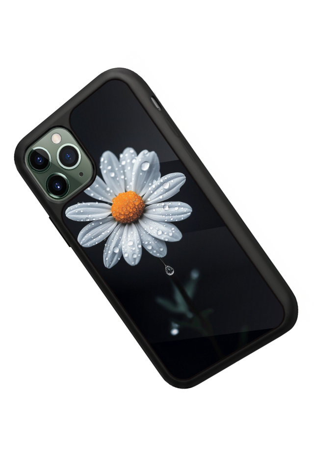 iPhone 11 Pro Uyumlu Papatya Tasarımlı Glossy Premium Kılıf