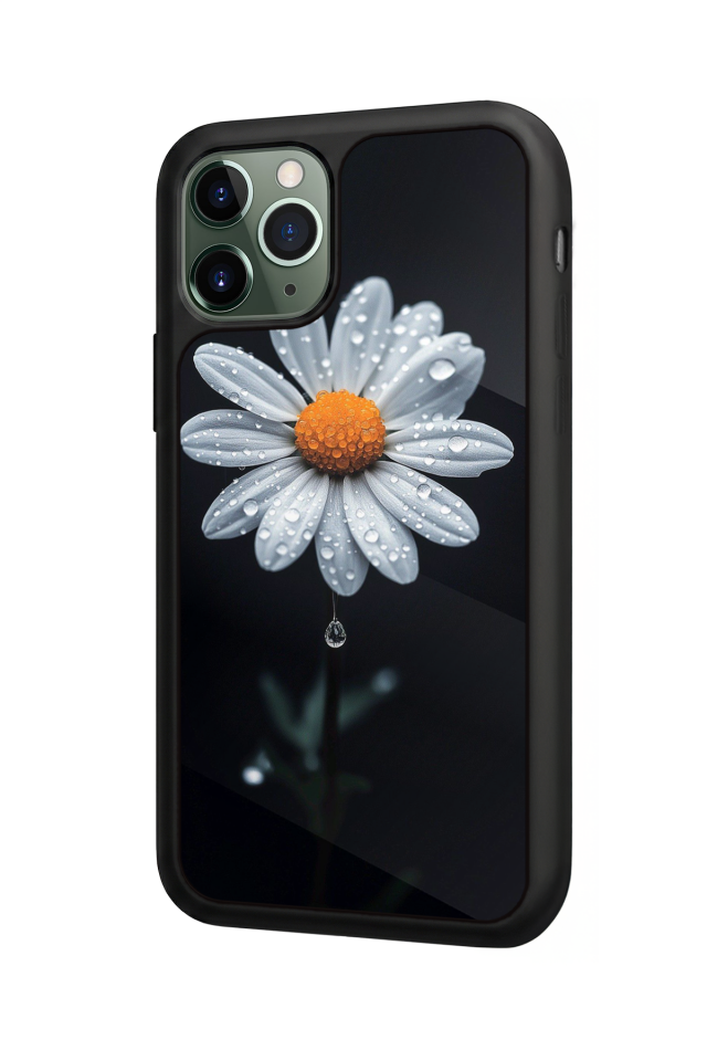 iPhone 11 Pro Uyumlu Papatya Tasarımlı Glossy Premium Kılıf