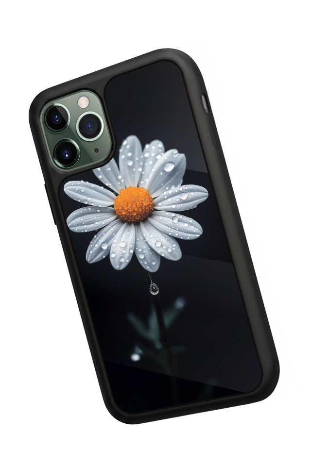 iPhone 11 Pro Uyumlu Papatya Tasarımlı Glossy Premium Kılıf