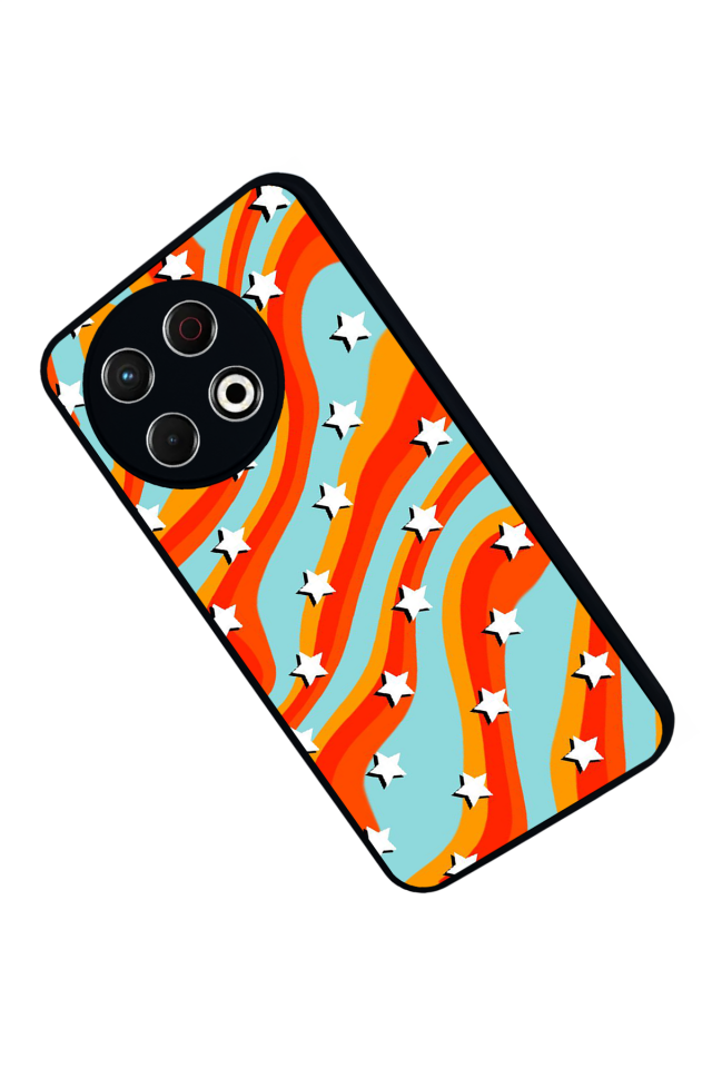 Tecno Spark 30 Pro Uyumlu Retro Yildizlar Tasarımlı Glossy Premium Kılıf
