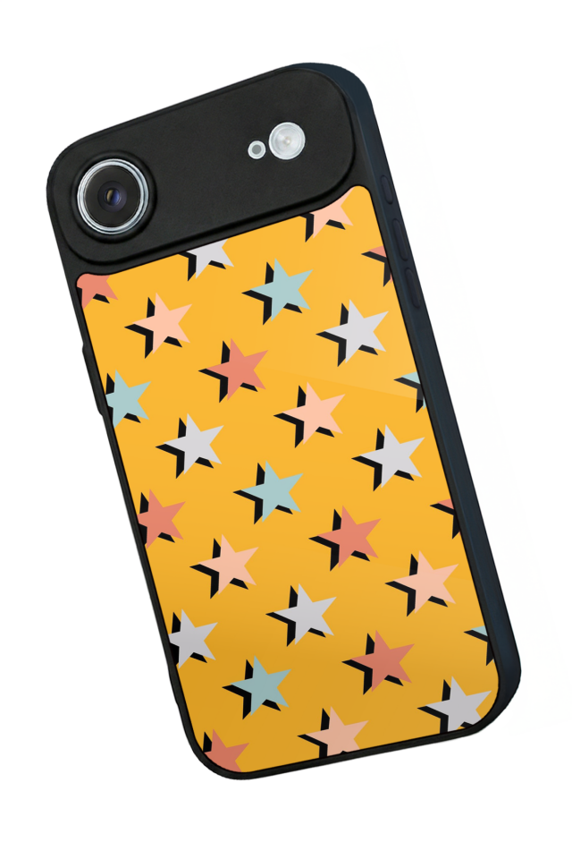 iPhone 17 Air Uyumlu Retro Yildizlar Tasarımlı Glossy Premium Kılıf