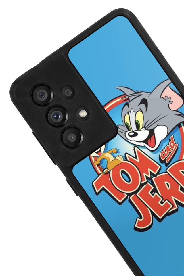 Samsung Galaxy A73 Uyumlu Tom And Jerry Tasarımlı Glossy Premium Kılıf
