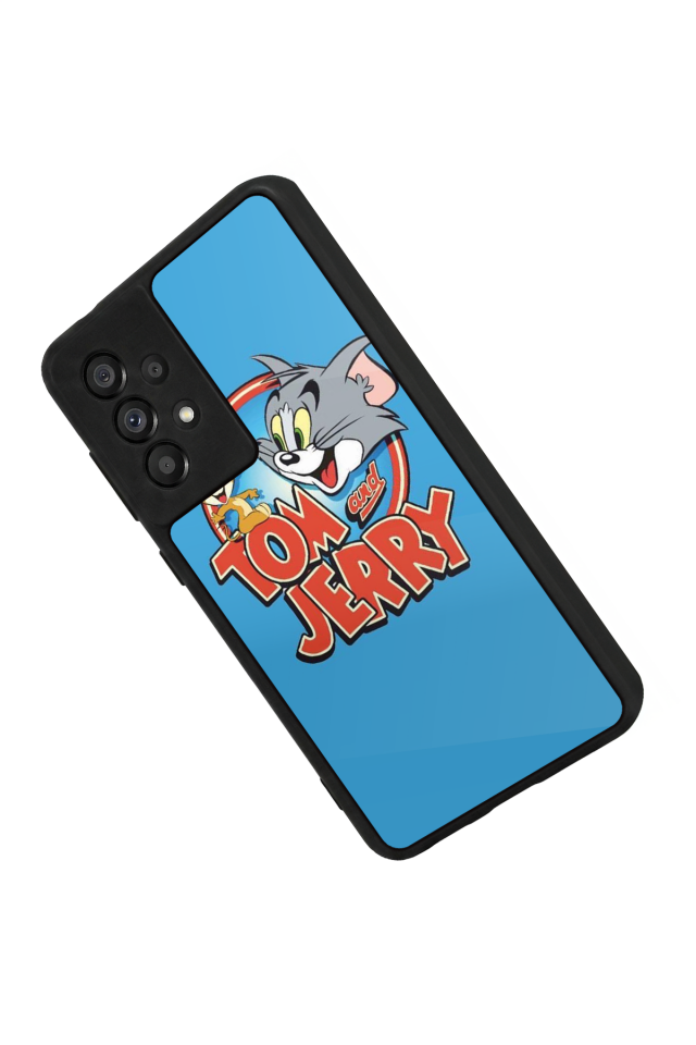 Samsung Galaxy A73 Uyumlu Tom And Jerry Tasarımlı Glossy Premium Kılıf