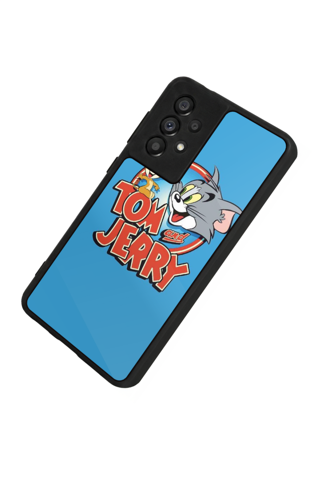 Samsung Galaxy A73 Uyumlu Tom And Jerry Tasarımlı Glossy Premium Kılıf
