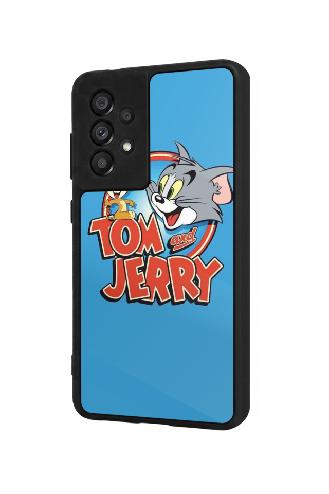 Samsung Galaxy A73 Uyumlu Tom And Jerry Tasarımlı Glossy Premium Kılıf