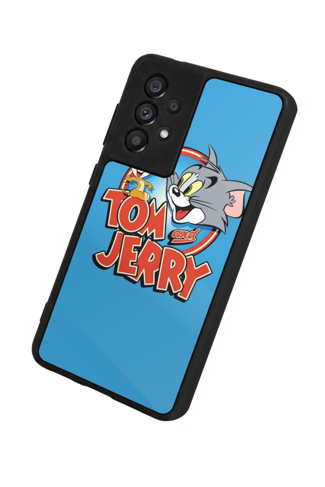 Samsung Galaxy A73 Uyumlu Tom And Jerry Tasarımlı Glossy Premium Kılıf