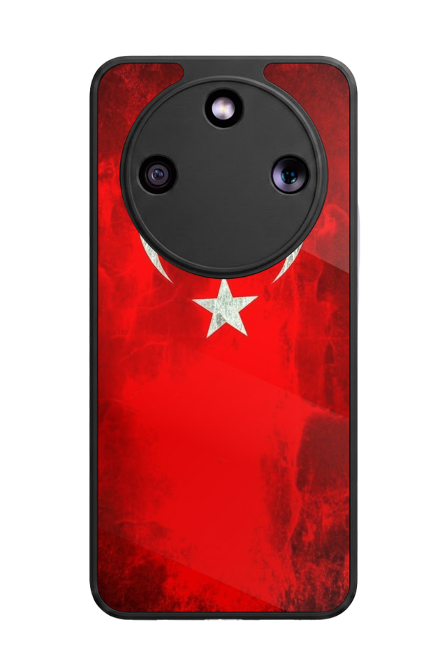 Honor Magic 8 Lite Uyumlu Türk Bayragi Tasarımlı Glossy Premium Kılıf