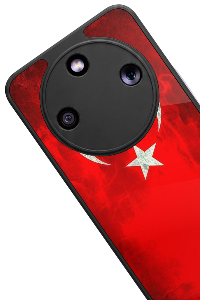 Honor Magic 8 Lite Uyumlu Türk Bayragi Tasarımlı Glossy Premium Kılıf