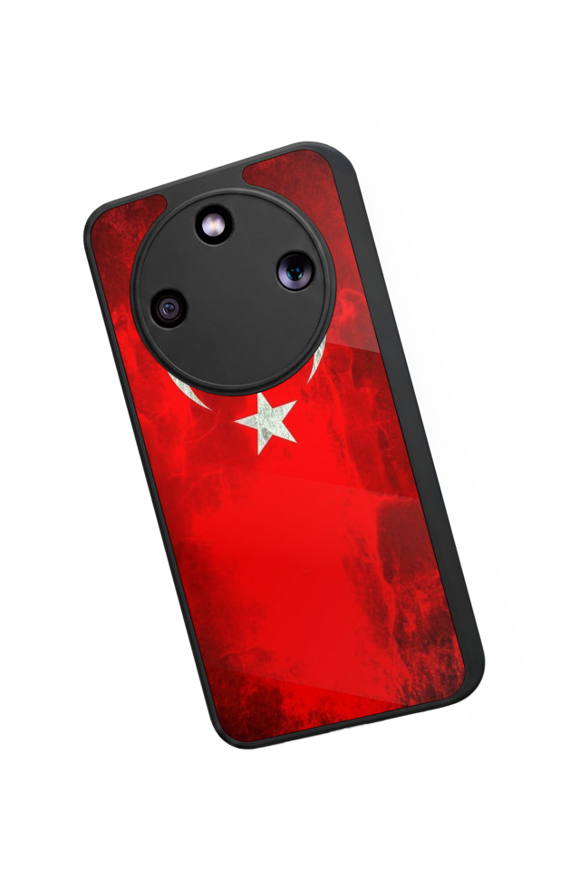 Honor Magic 8 Lite Uyumlu Türk Bayragi Tasarımlı Glossy Premium Kılıf