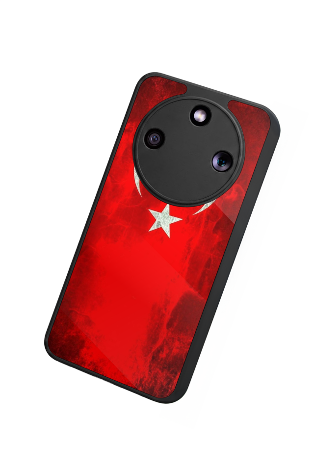 Honor Magic 8 Lite Uyumlu Türk Bayragi Tasarımlı Glossy Premium Kılıf