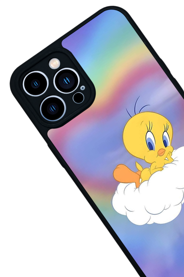 iPhone 13 Pro Max Uyumlu Tweety Tasarımlı Glossy Premium Kılıf