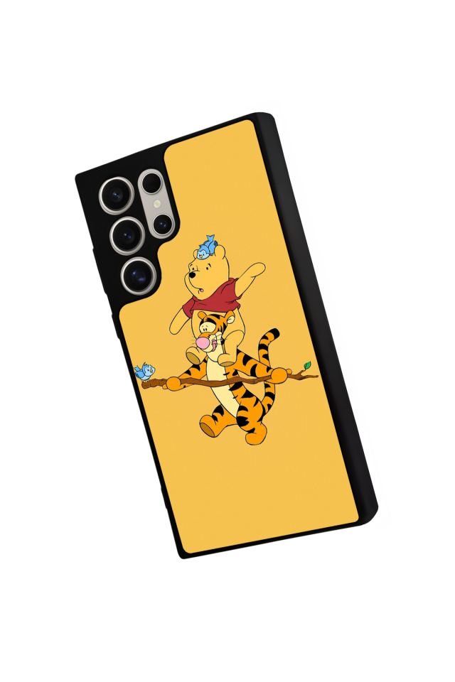 Samsung Galaxy S22 Ultra Uyumlu Winnie Tasarımlı Glossy Premium Kılıf