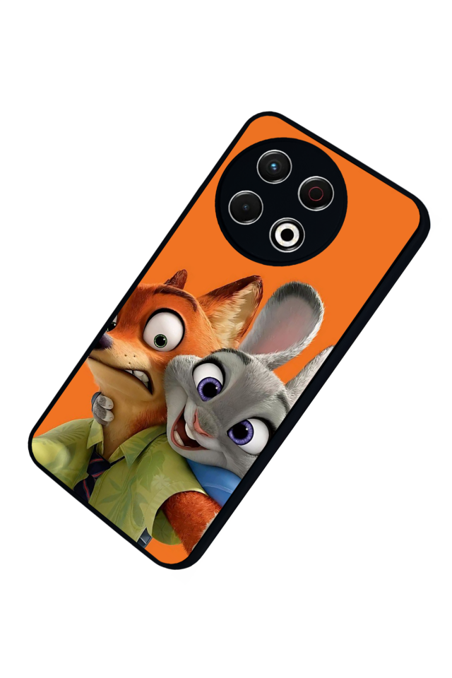 Tecno Spark 30 Pro Uyumlu Zootropolis Tasarımlı Glossy Premium Kılıf