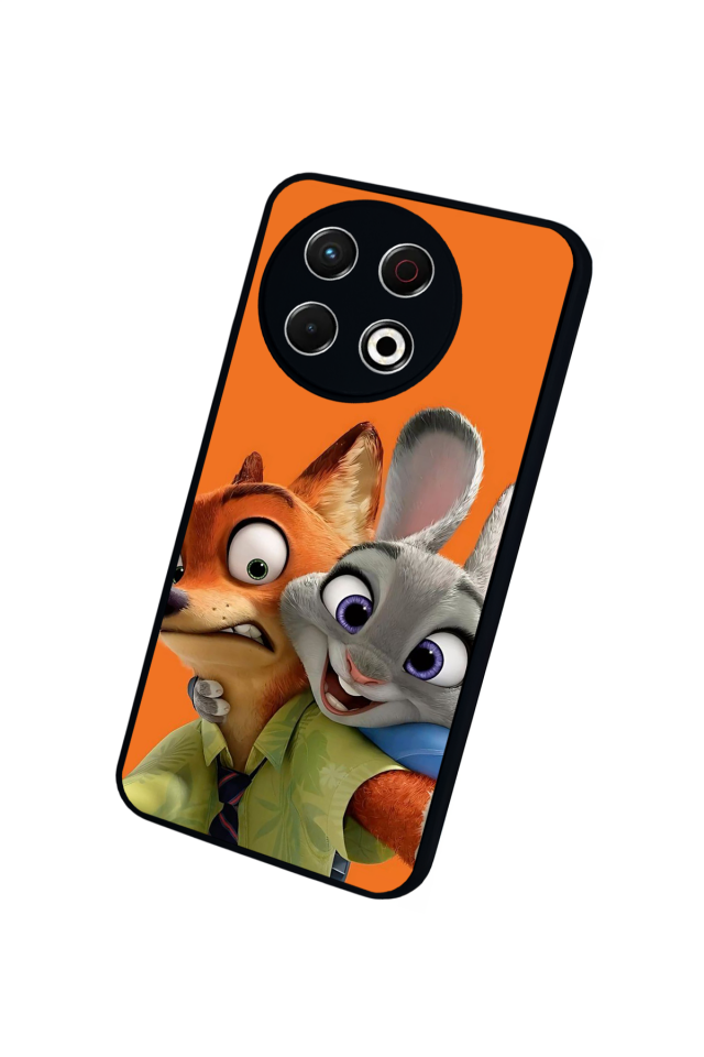 Tecno Spark 30 Pro Uyumlu Zootropolis Tasarımlı Glossy Premium Kılıf
