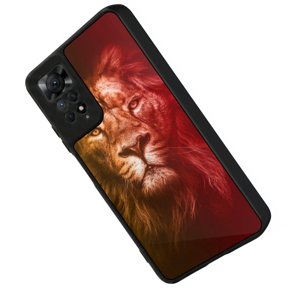 Xiaomi Redmi Note 12 Pro Uyumlu Aslan Tasarımlı Glossy Premium Kılıf