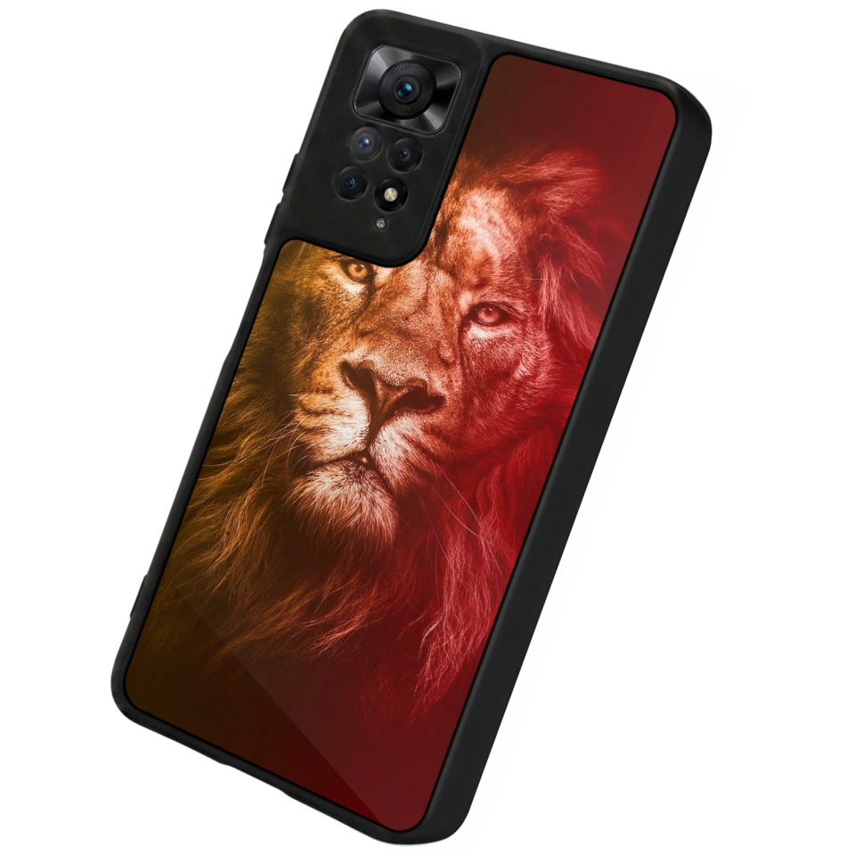 Xiaomi Redmi Note 12 Pro Uyumlu Aslan Tasarımlı Glossy Premium Kılıf