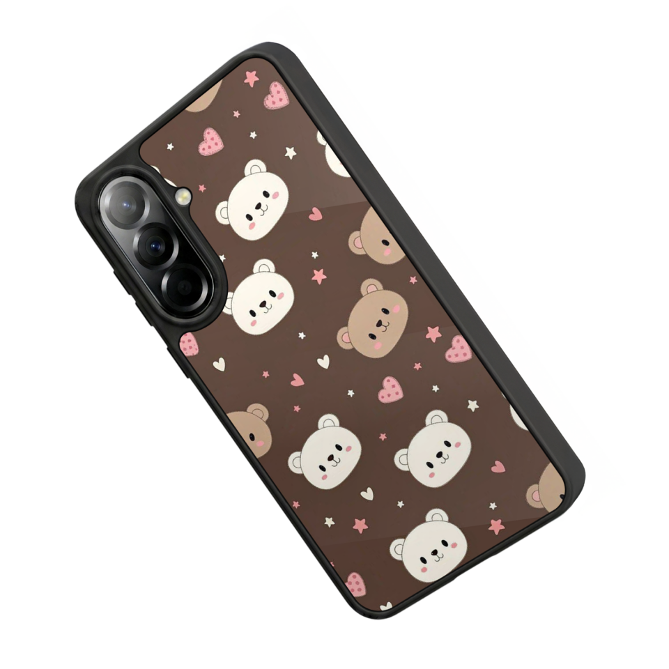 Samsung Galaxy A37 Uyumlu Ayı Tasarımlı Glossy Premium Kılıf