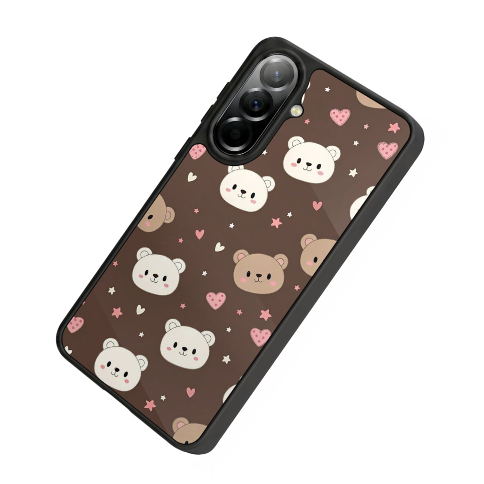 Samsung Galaxy A37 Uyumlu Ayı Tasarımlı Glossy Premium Kılıf