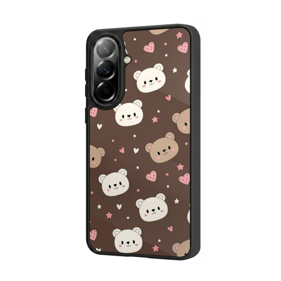 Samsung Galaxy A37 Uyumlu Ayı Tasarımlı Glossy Premium Kılıf