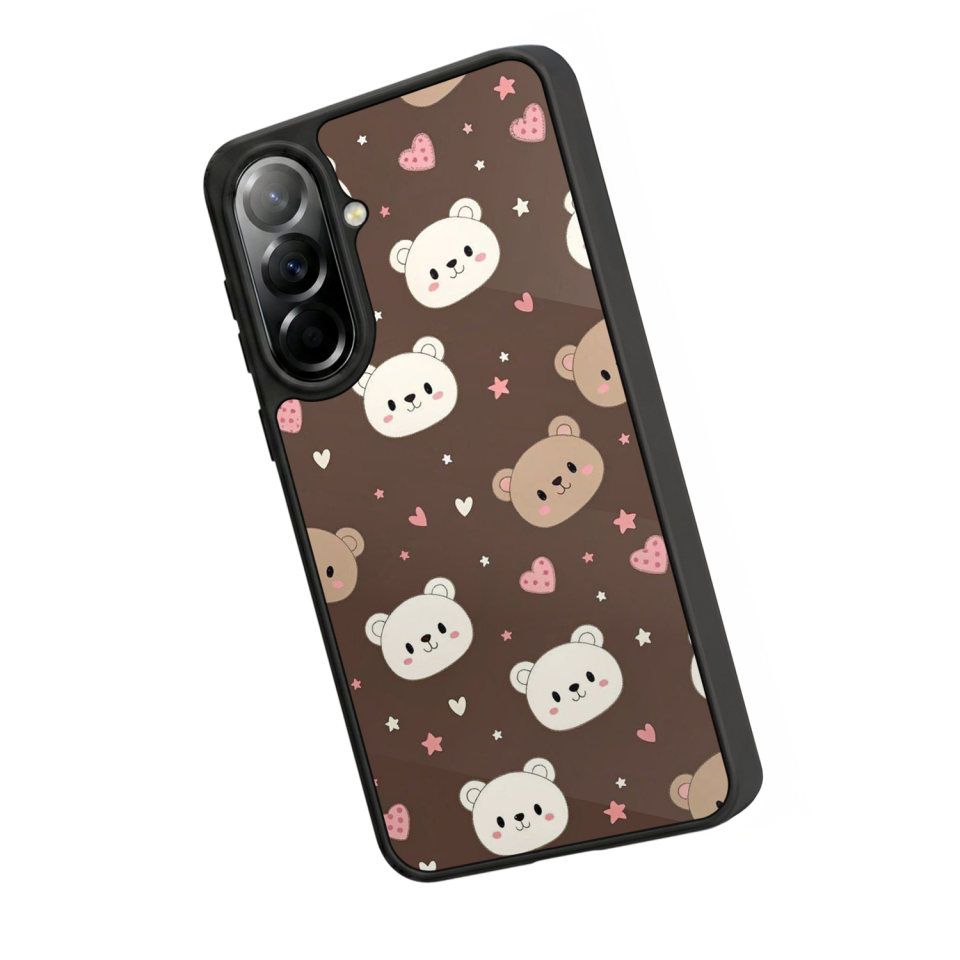 Samsung Galaxy A37 Uyumlu Ayı Tasarımlı Glossy Premium Kılıf