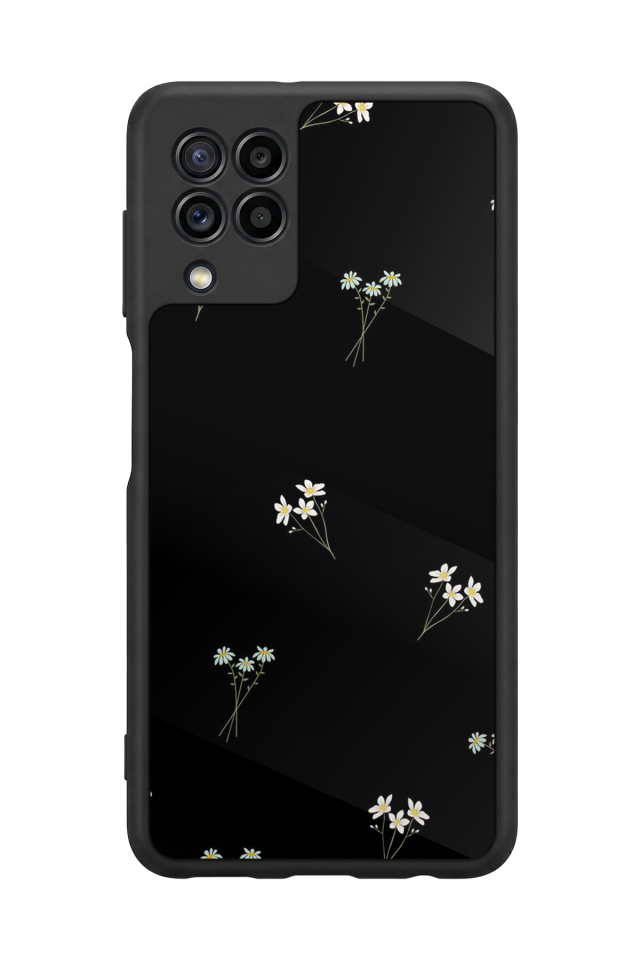 Samsung Galaxy M32 Uyumlu Cicek Tasarımlı Glossy Premium Kılıf