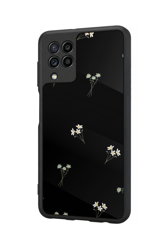 Samsung Galaxy M32 Uyumlu Cicek Tasarımlı Glossy Premium Kılıf