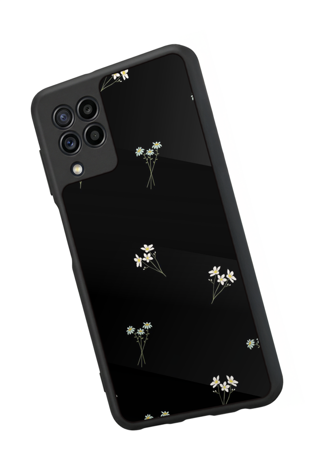 Samsung Galaxy M32 Uyumlu Cicek Tasarımlı Glossy Premium Kılıf