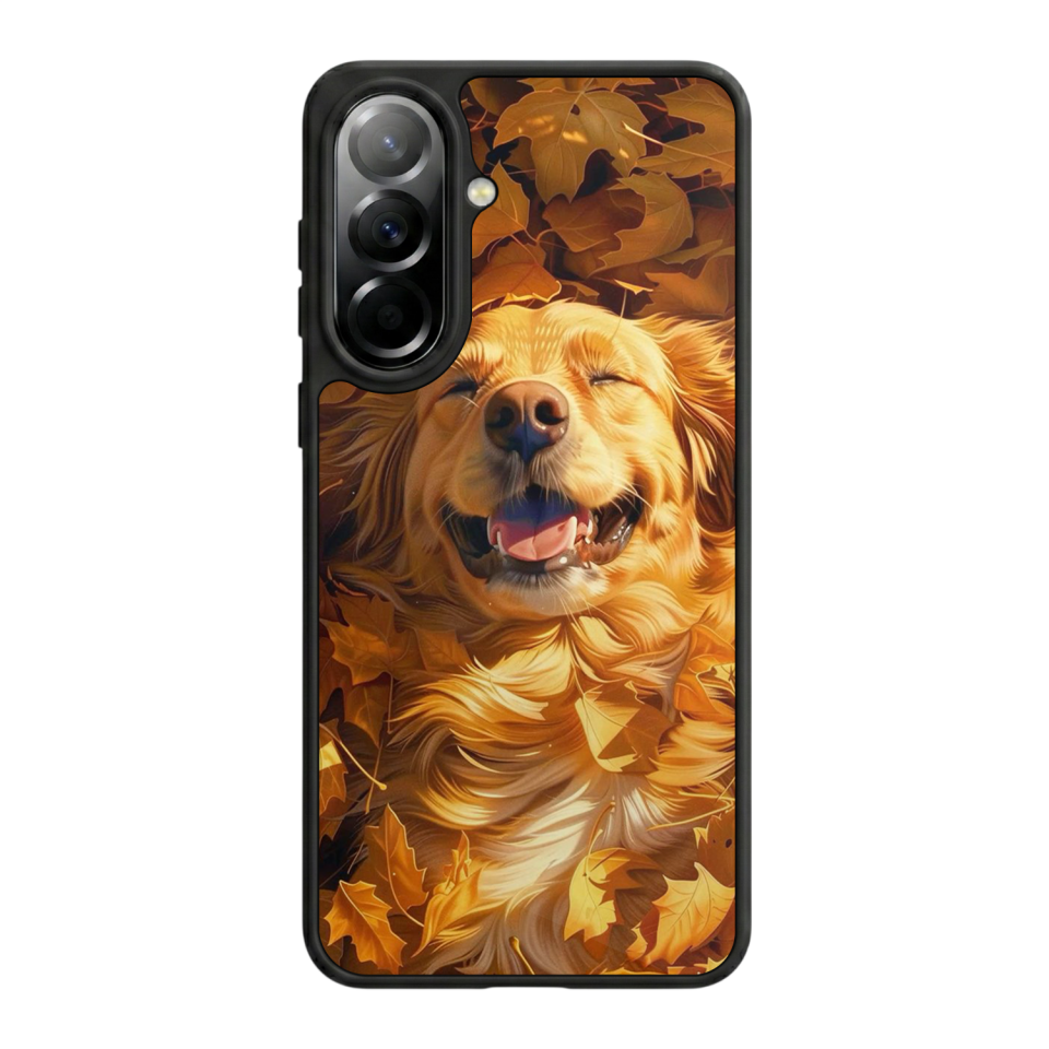 Samsung Galaxy A57 Uyumlu Golden Kopek Tasarımlı Glossy Premium Kılıf