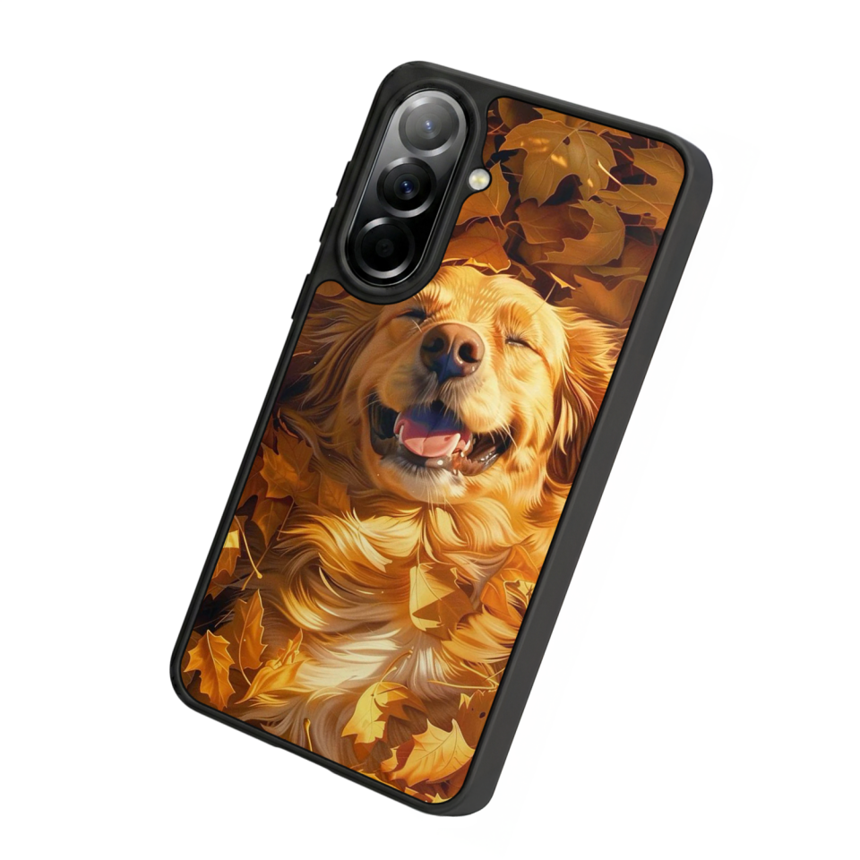 Samsung Galaxy A57 Uyumlu Golden Kopek Tasarımlı Glossy Premium Kılıf